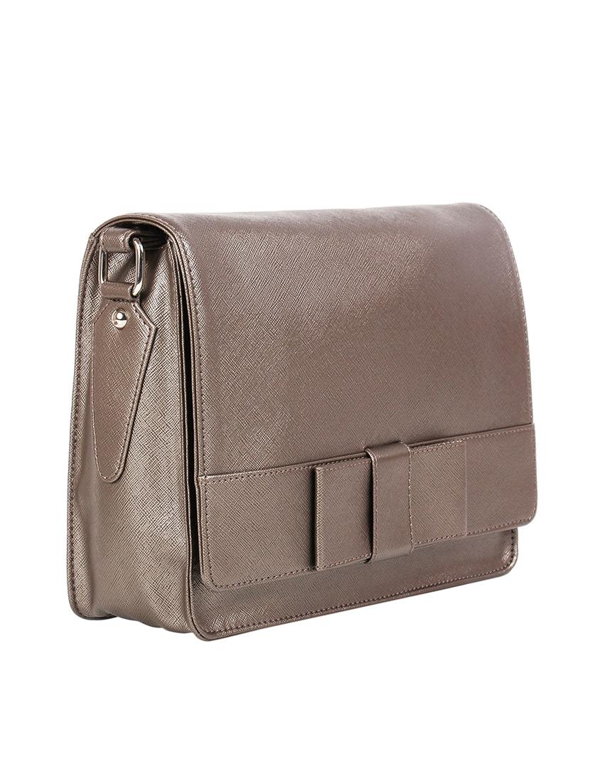 brown leatherette (pu) regular sling bag - 16271812 - Standard Image - 3