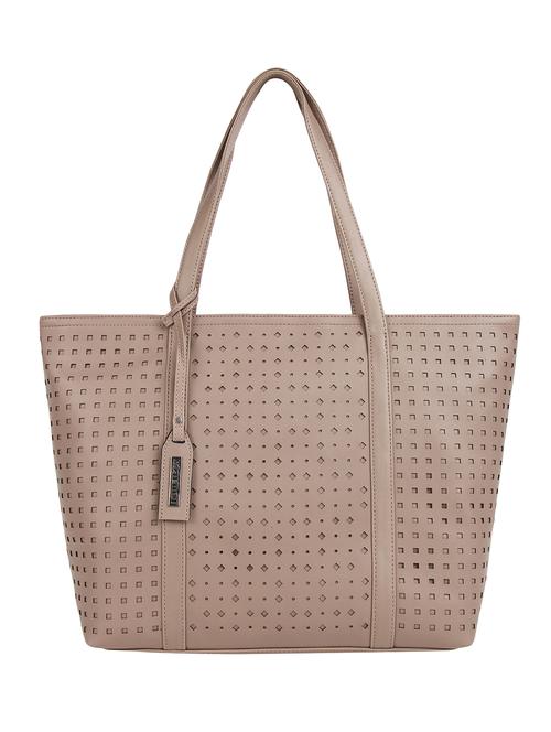 brown  leatherette (pu) regular handbag - 16271954 -  Standard Image - 0