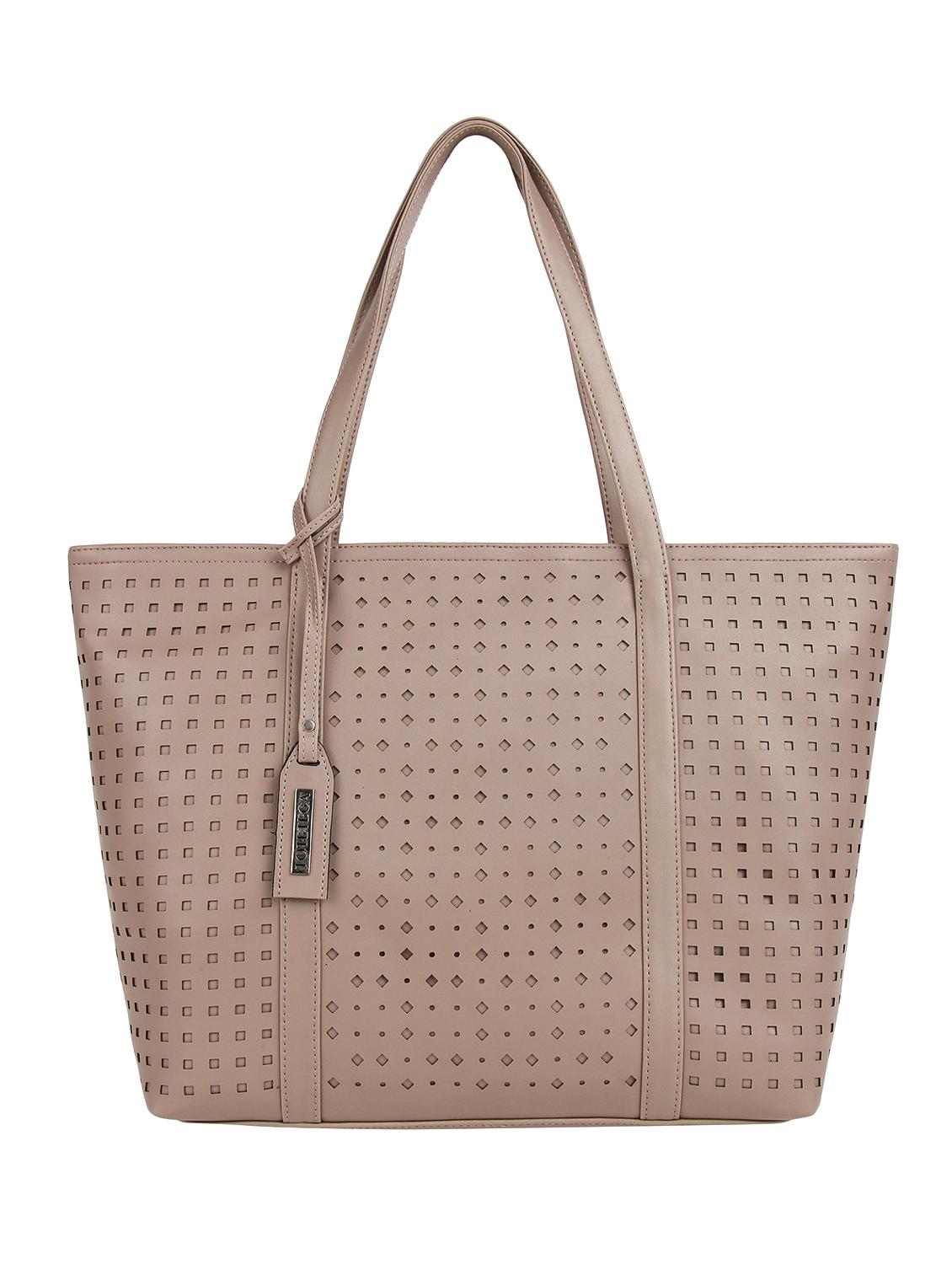 brown  leatherette (pu) regular handbag - 16271954 -  Zoom Image - 0