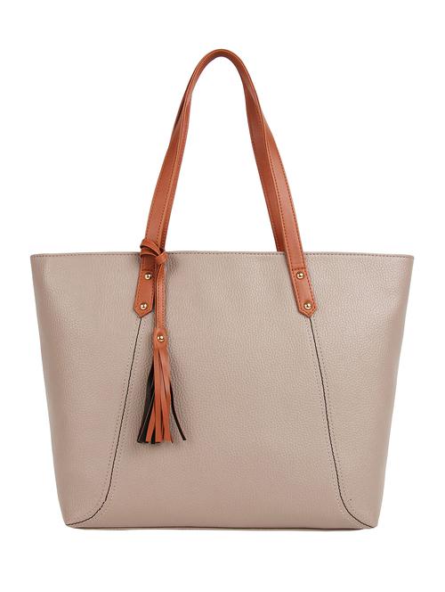 brown leatherette (pu) regular handbag - 16271969 - Standard Image - 0