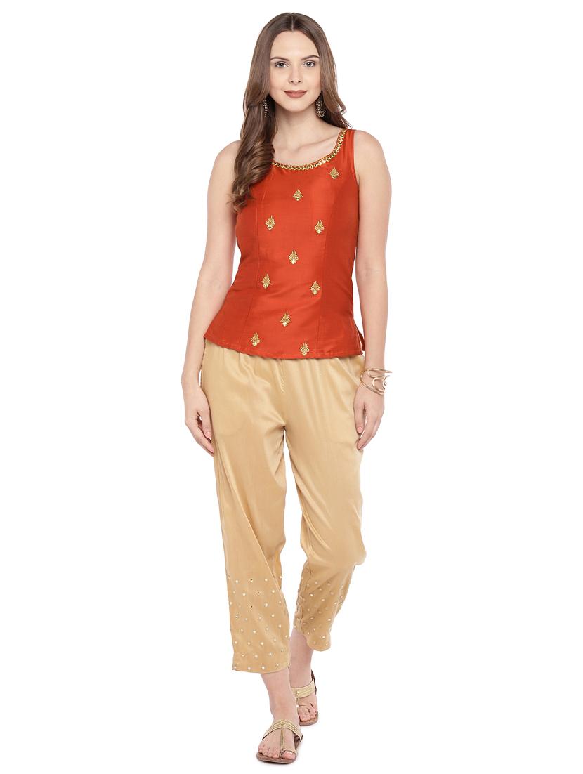 embroidered straight blouse - 16274315 - Standard Image - 3