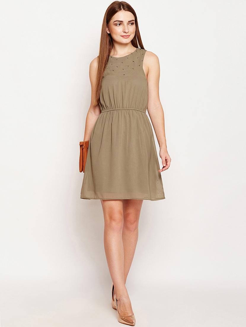 embellished a-line dress - 16274739 - Standard Image - 3