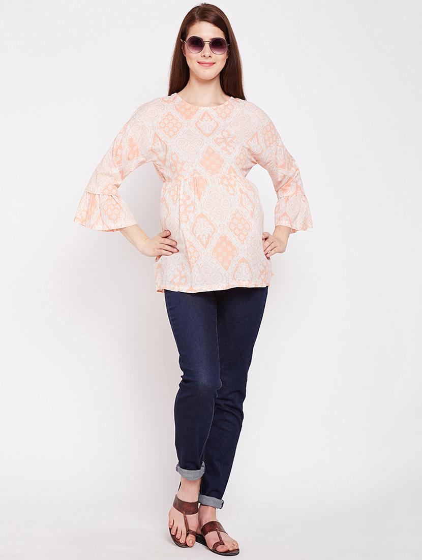 criss cross detail maternity wear top - 16274829 - Standard Image - 3