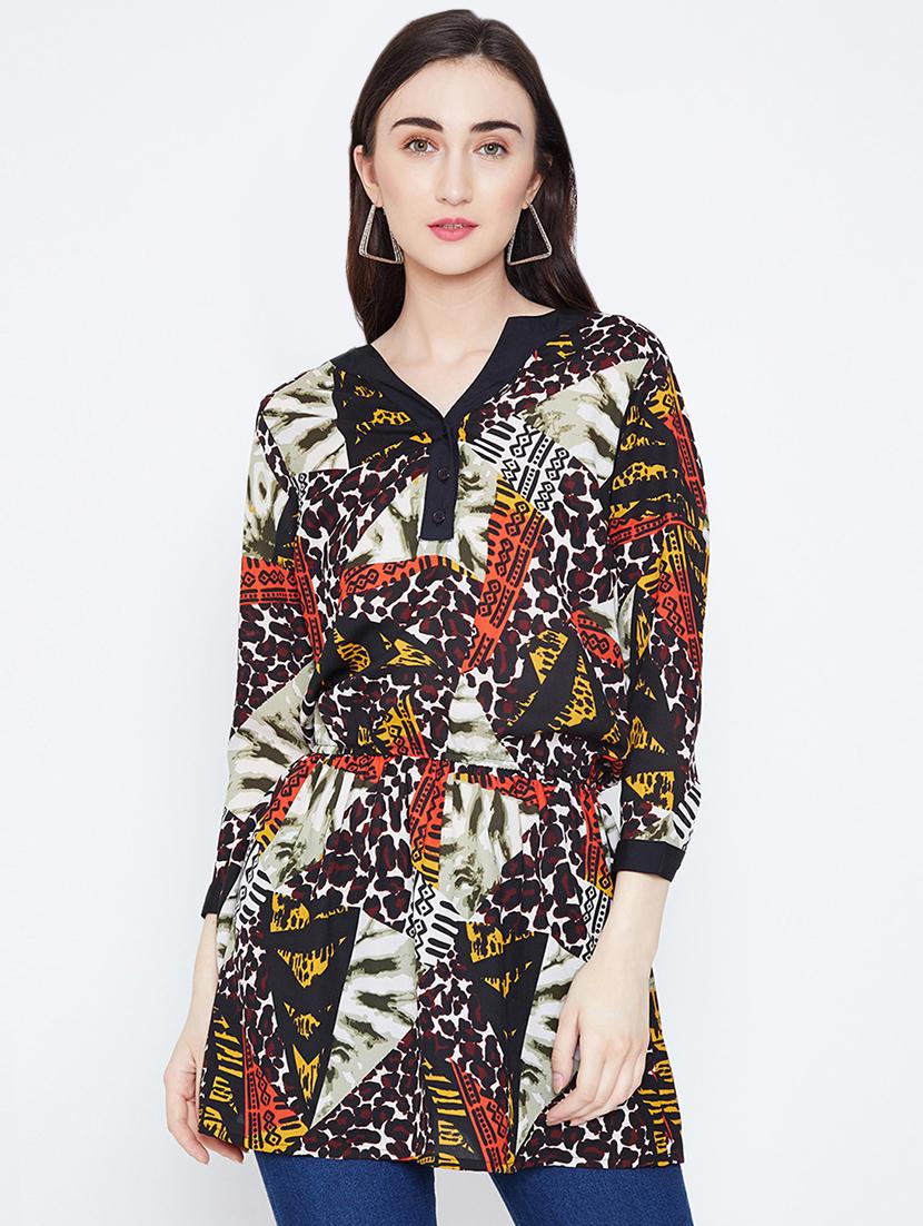 notch neck blouson tunic - 16274868 - Zoom Image - 0