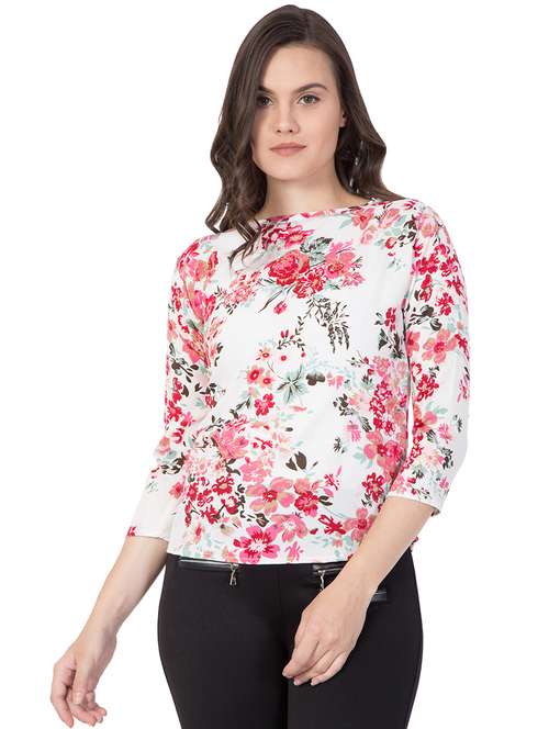 women's straight boat neck top - 16278756 - Standard Image - 0