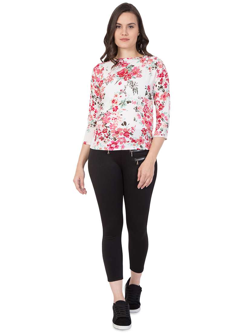 women's straight boat neck top - 16278756 - Standard Image - 3