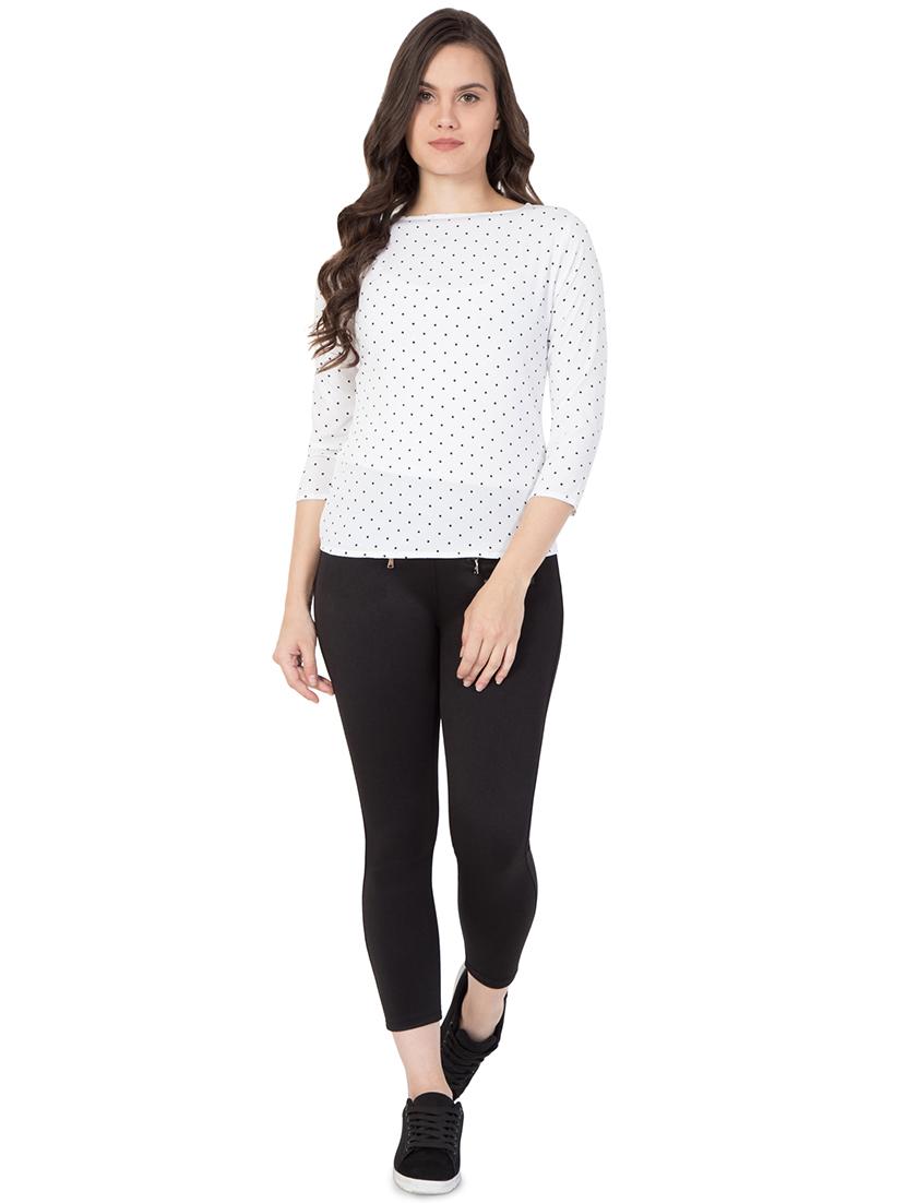 women's straight boat neck top - 16278762 - Standard Image - 3