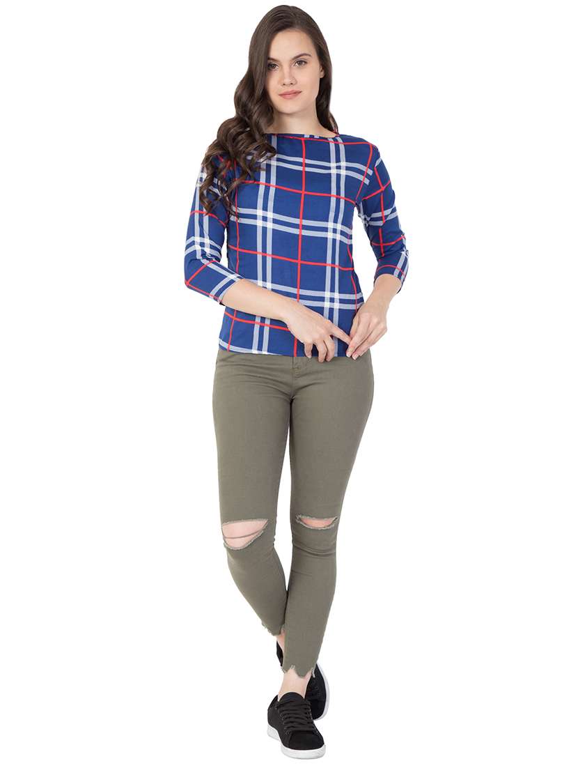 women's straight boat neck top - 16278773 -  Standard Image - 3