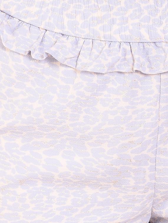 high rise frill trim shorts - 16279439 - Standard Image - 3