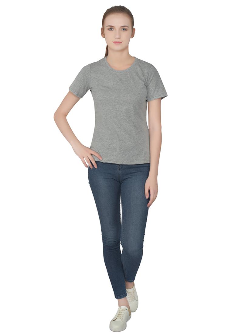 women solid round neck regular t-shirt - 16283652 - Standard Image - 3