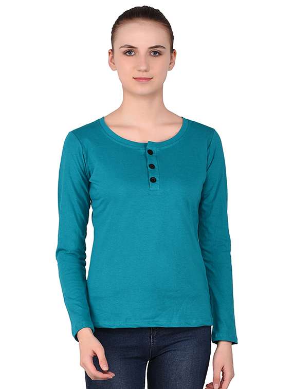 women's plain round neck t-shirt