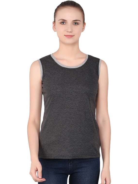 women's color block round neck t-shirt