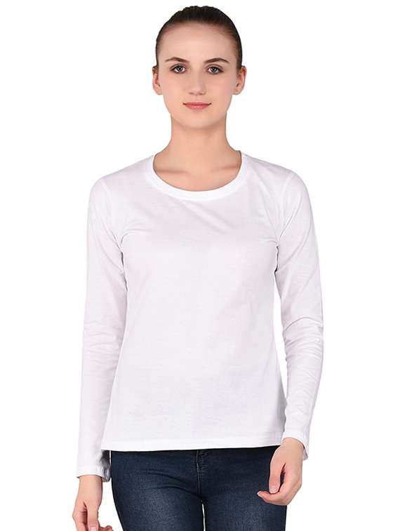 women's plain round neck t-shirt