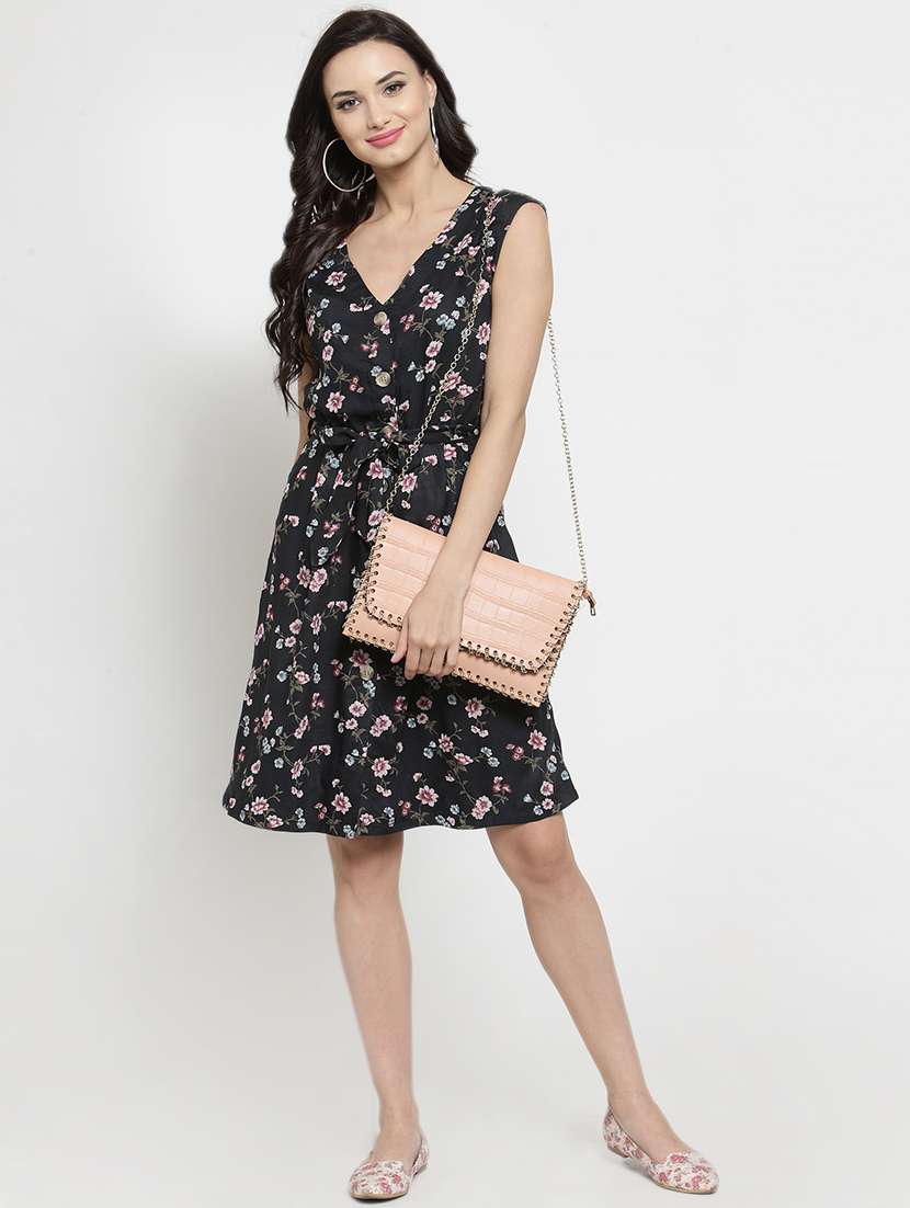 women's fit & flare floral dress - 16287105 -  Standard Image - 3