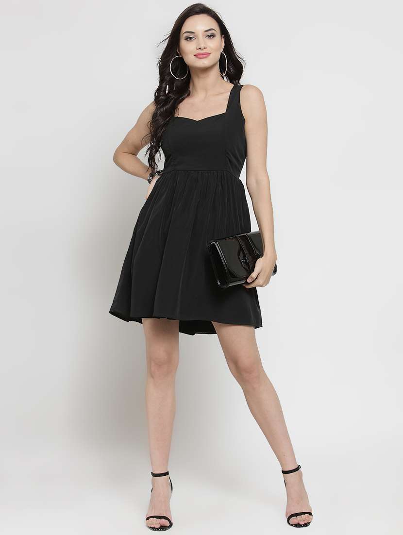 Cut Out Back A Line Dress - 16287109 -  Standard Image - 3