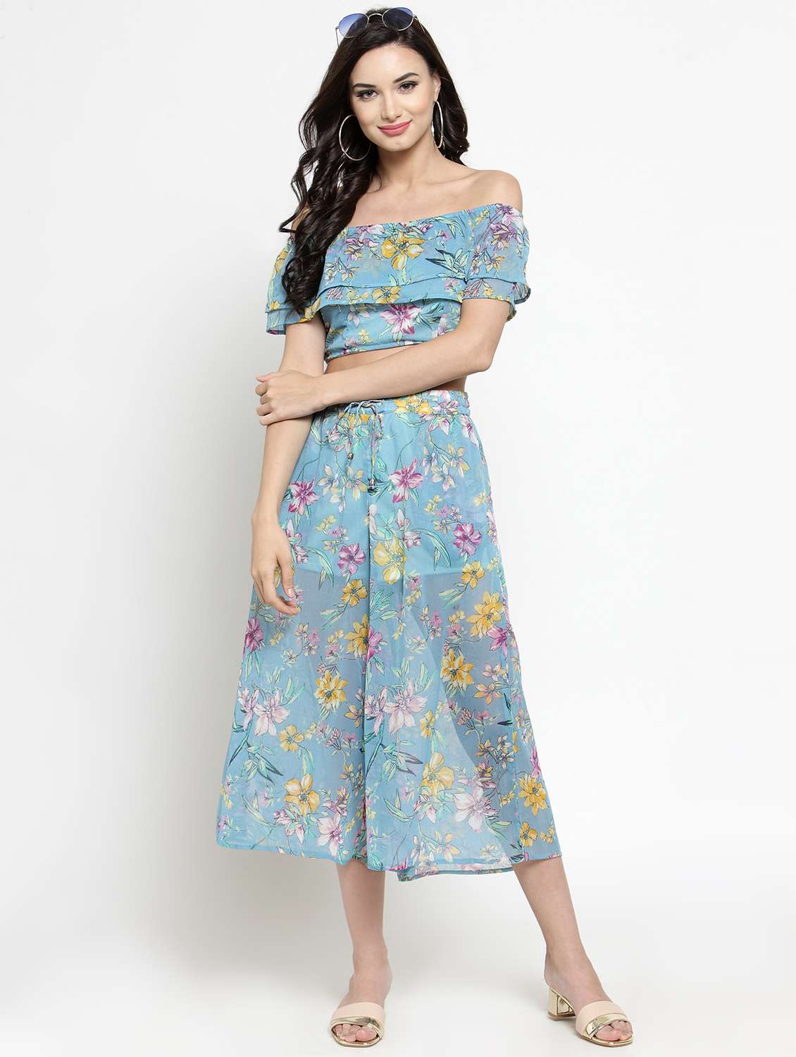 women's layered off shoulder top - 16287136 -  Standard Image - 3