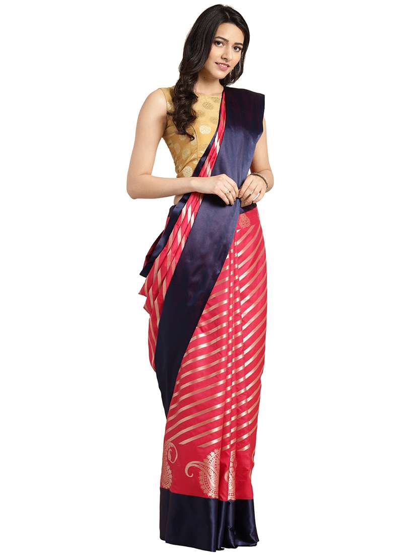 striped kanjivaram saree with blouse
