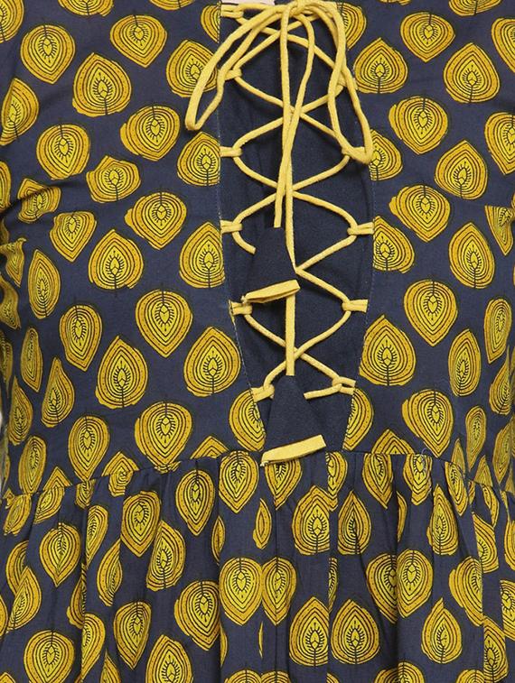 ethnic motifs printed a-line kurta - 16295177 - Standard Image - 3