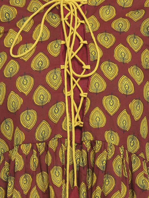 ethnic motifs printed a-line kurta - 16295178 -  Standard Image - 3