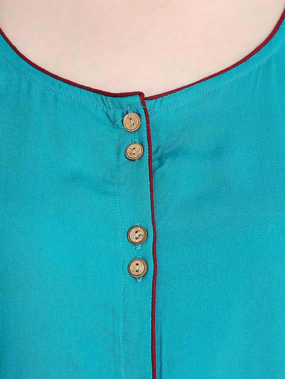 embroidered flared kurta - 16295207 -  Standard Image - 3