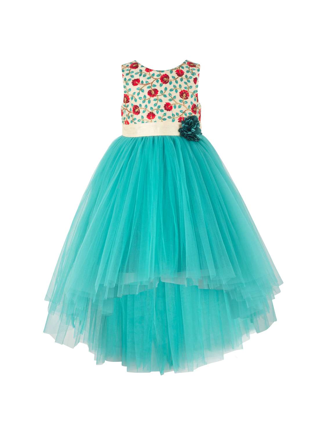floral embroidered hi-low dress - 16296570 - Zoom Image - 0