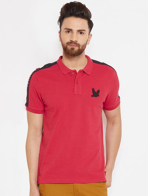 red solid polo tshirt - 16298334 - Standard Image - 0