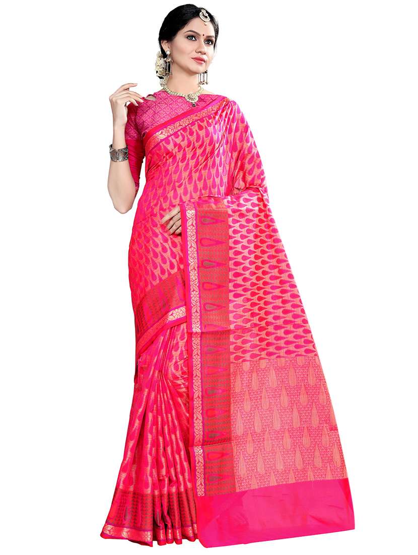 self-design banarasi saree with blouse - 16298431 -  Zoom Image - 0