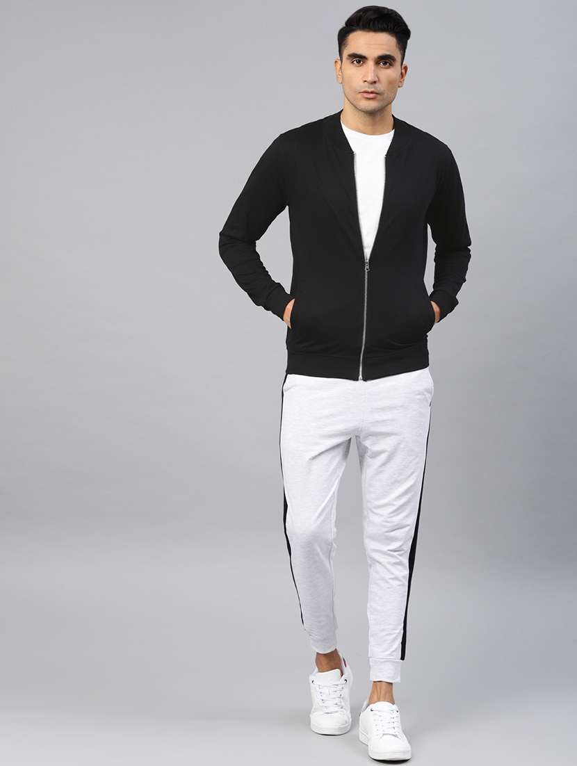 black solid casual jacket - 16298528 -  Standard Image - 3