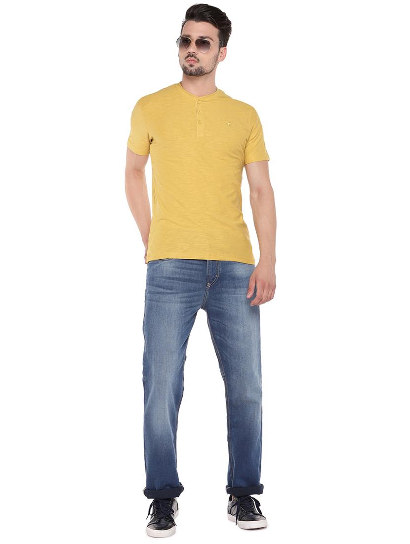 yellow regular fit solid t-shirt - 16299111 - Standard Image - 3