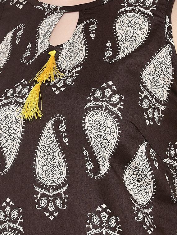 paisley print straight kurta - 16299138 - Standard Image - 3