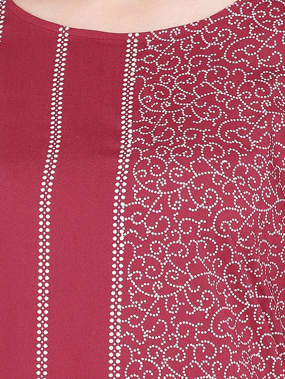 printed straight kurta - 16299158 - Standard Image - 3