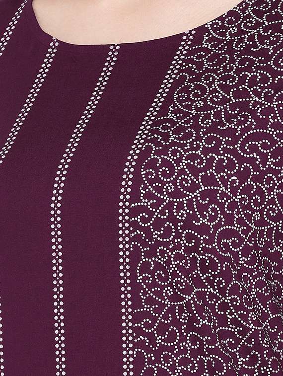 printed straight kurta - 16299159 - Standard Image - 3