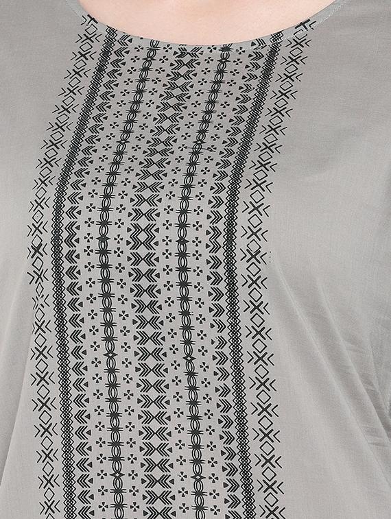 printed straight kurta - 16299166 - Standard Image - 3