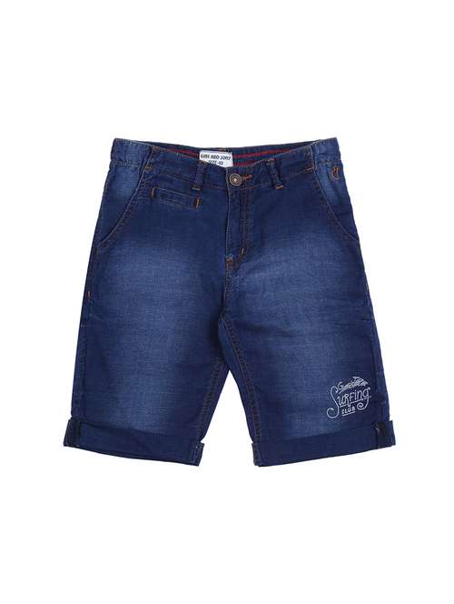 dark blue denim three fourth - 16301018 - Standard Image - 0