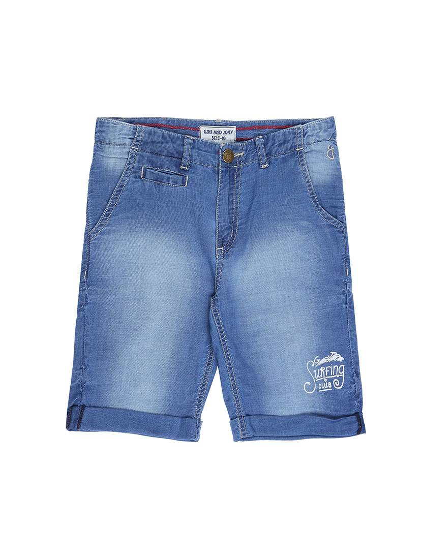 light blue denim shorts shorts - 16301021 - Zoom Image - 0