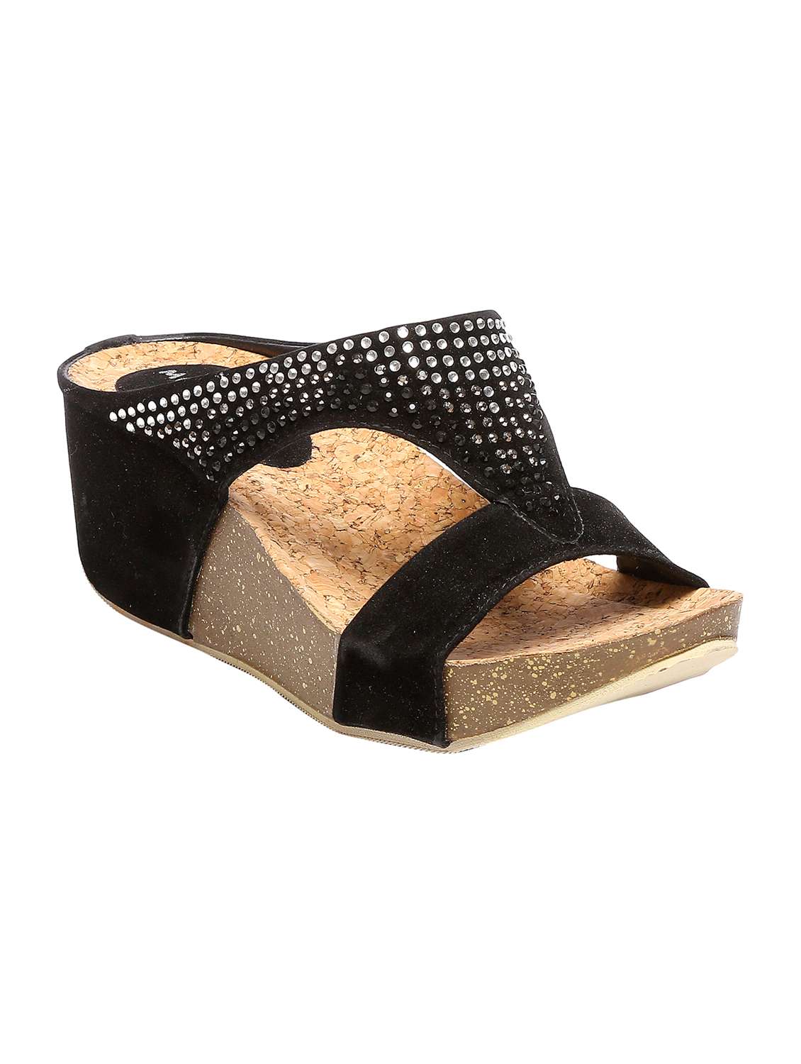 Buy online Black Slip On Wedges from heels for Women by Kito for