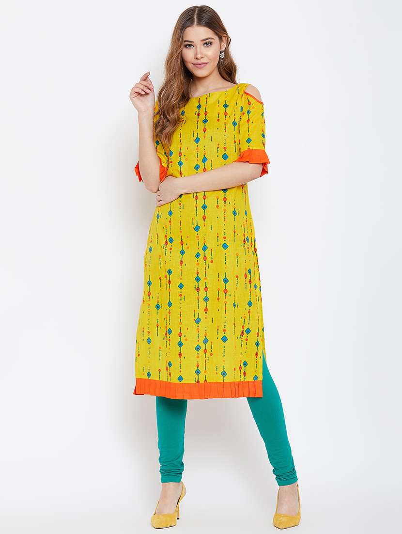 cold shoulder straight kurta