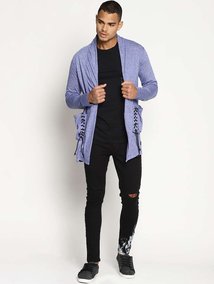 blue cotton shrug - 16302837 - Standard Image - 3