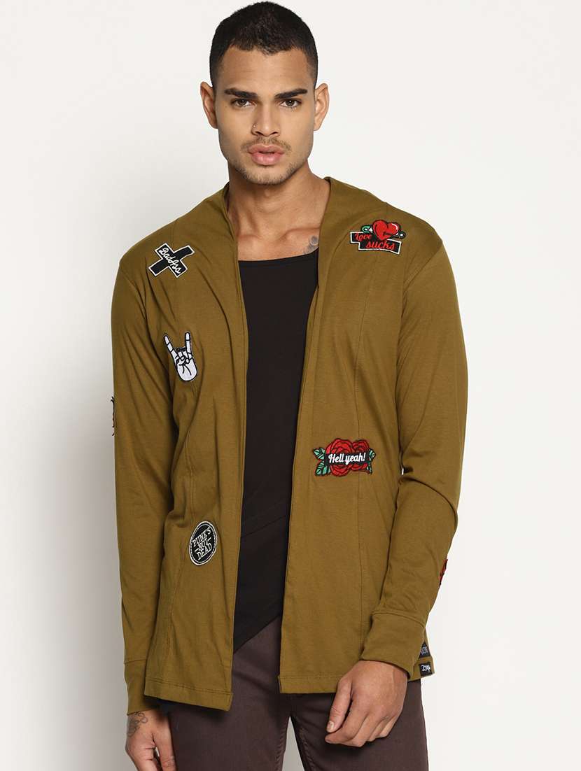 green printed shrug - 16302839 - Zoom Image - 0