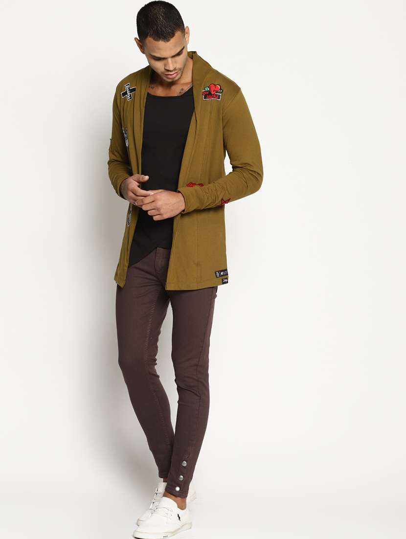 green printed shrug - 16302839 - Standard Image - 3