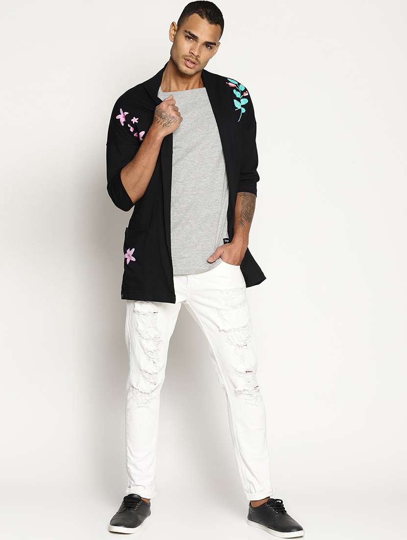black floral printed shrug - 16302846 - Standard Image - 3
