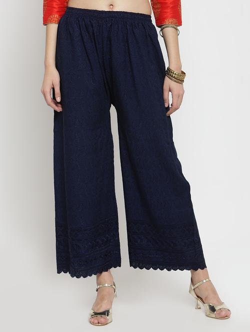 embroidered solid palazzo - 16309458 -  Standard Image - 0