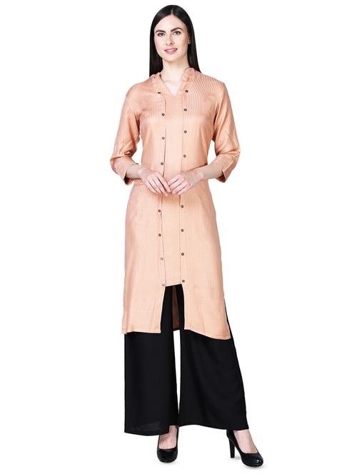 solid straight kurta - 16312083 -  Standard Image - 0