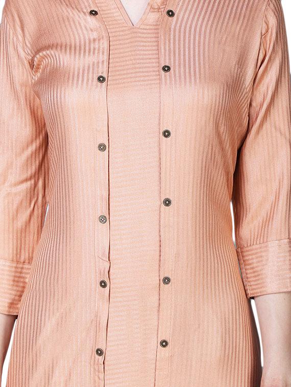 solid straight kurta - 16312083 - Standard Image - 3