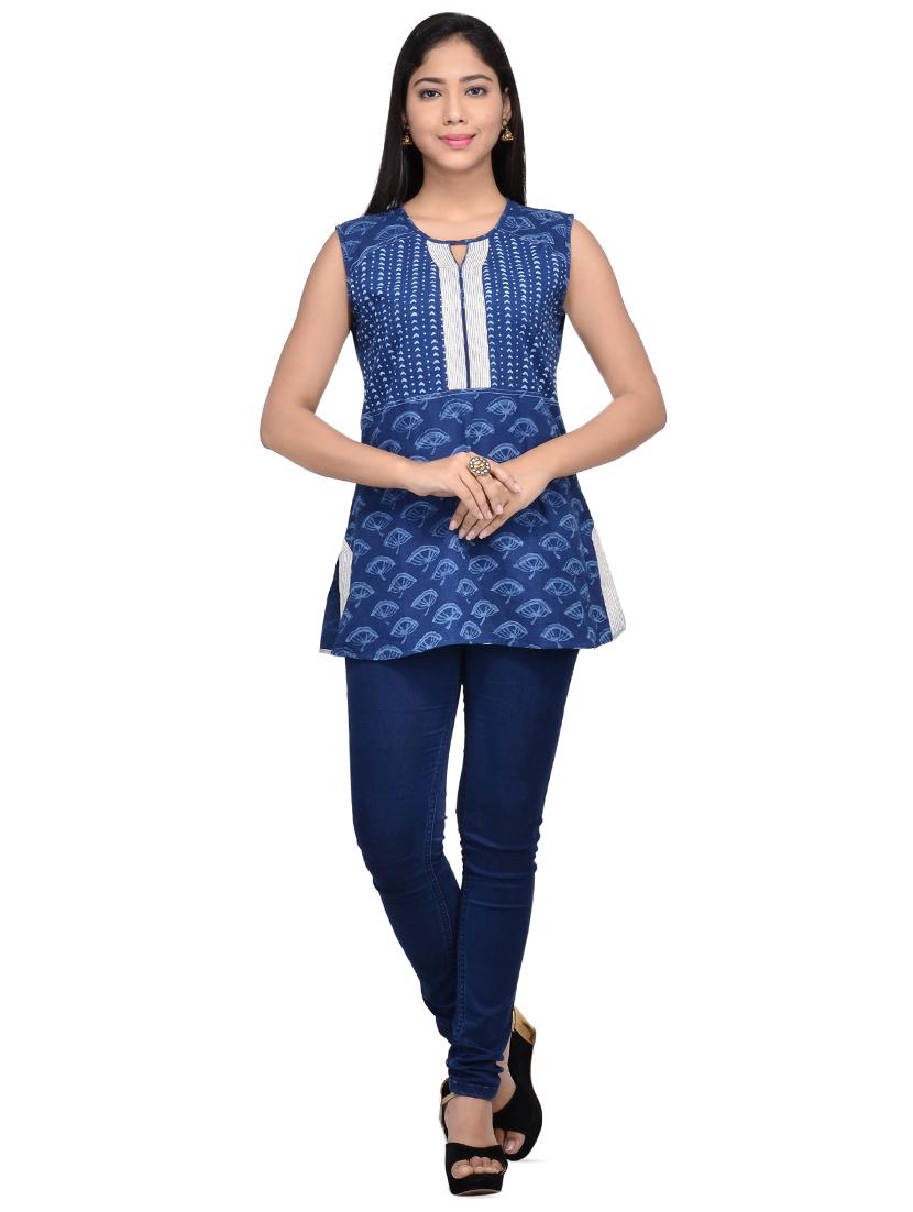 keyhole front side slit tunic - 16312108 - Standard Image - 3