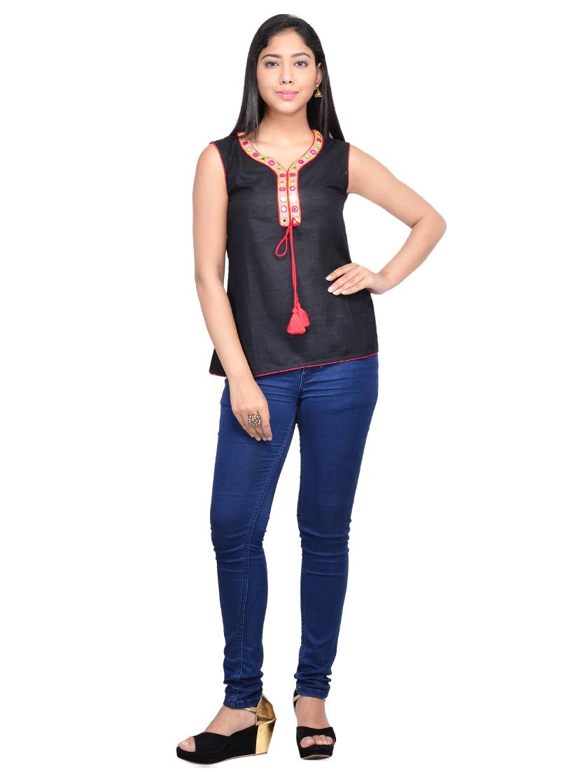 tassel detail embellished tunic - 16312110 - Standard Image - 3