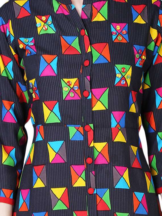 printed high-low kurta - 16312820 -  Standard Image - 3