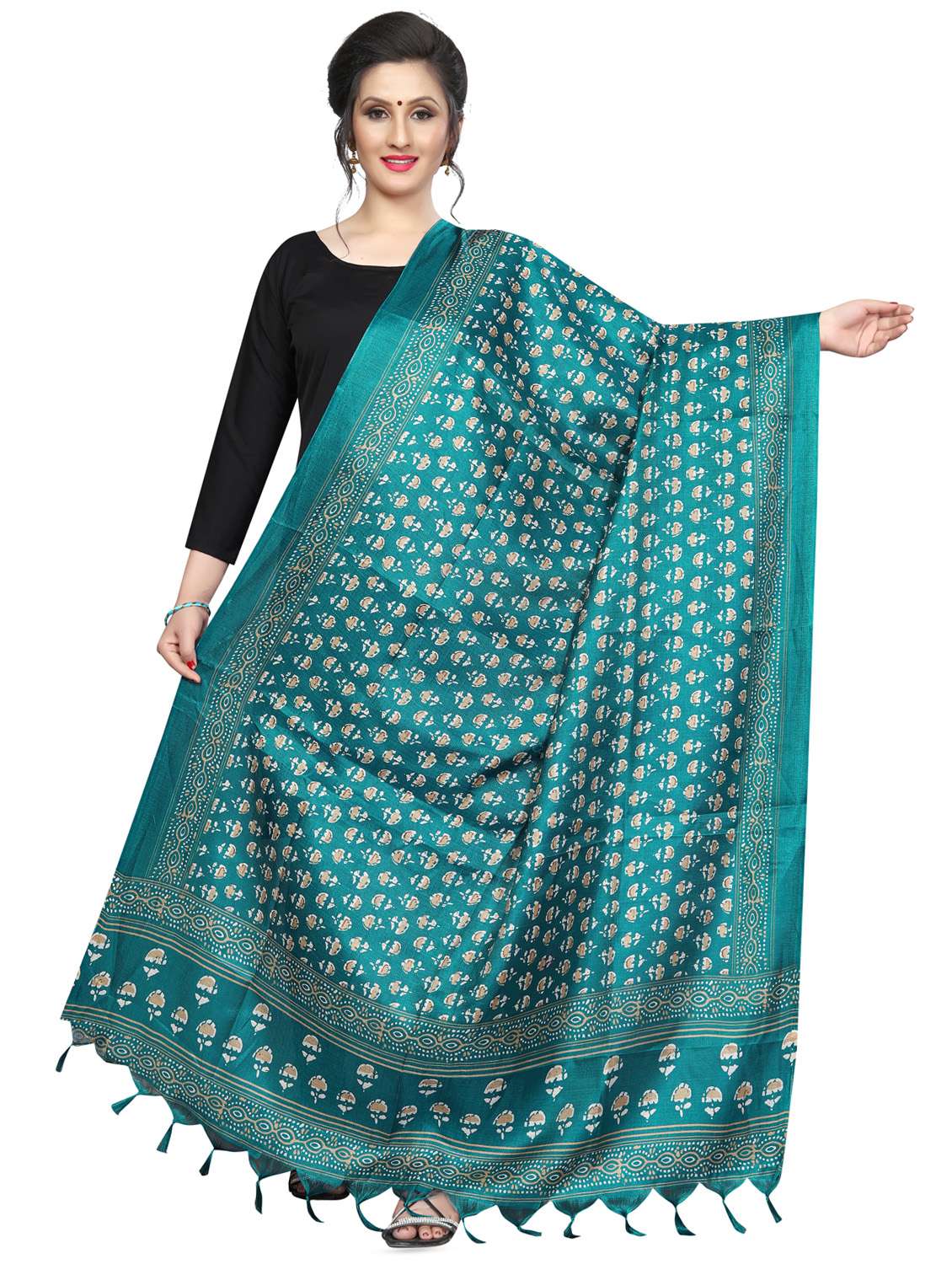 batik printed dupatta