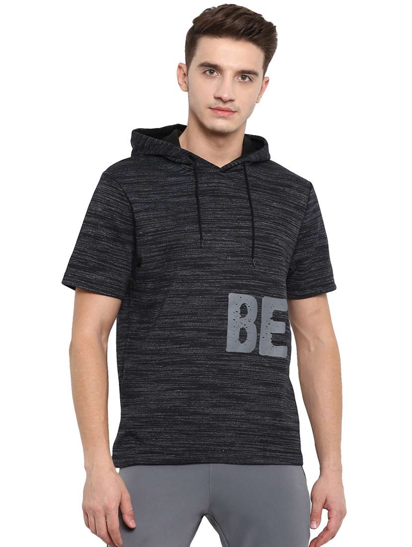 black typographic chest print t-shirt