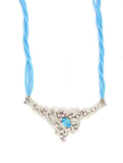 blue brass necklaces and earring - 16317296 -  Standard Image - 0